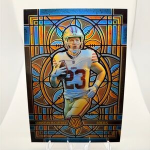 Panini Christian McCaffrey Stained Glass 2025 Football Card 5” x 7”